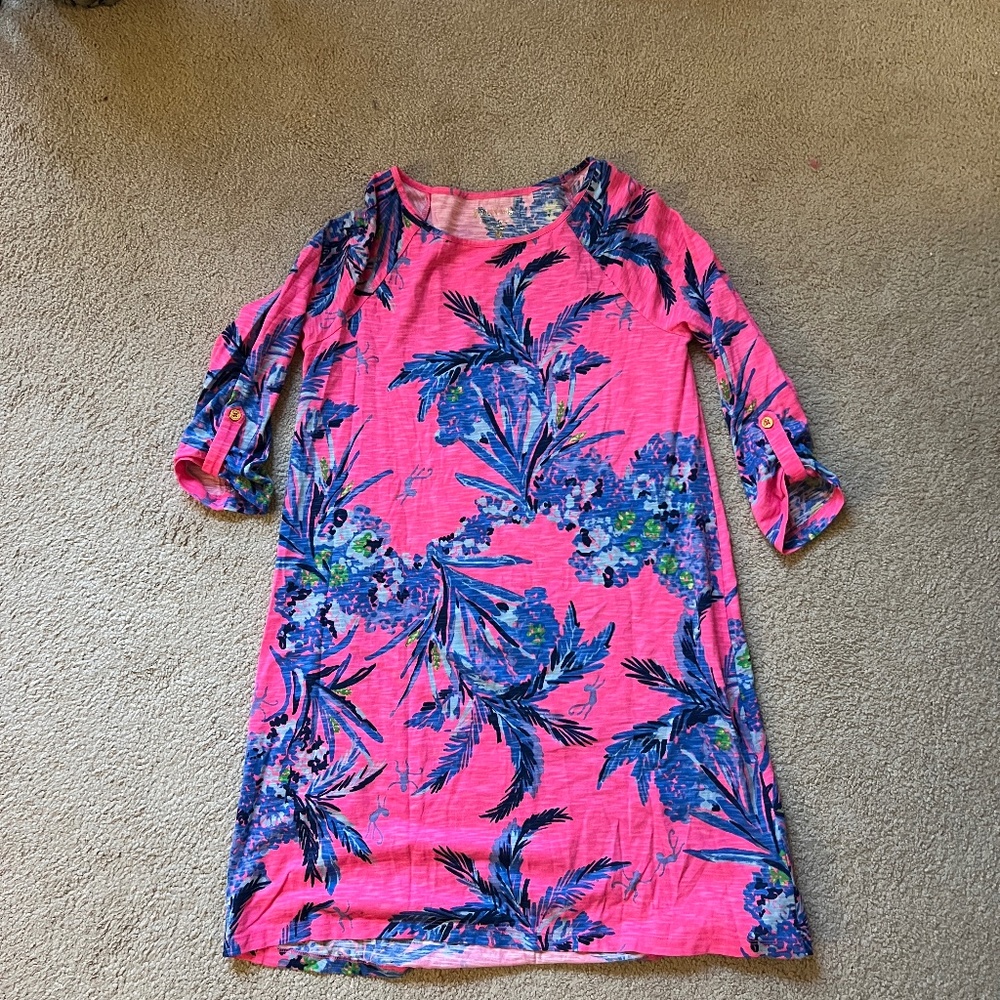 Pink Lilly Pulitzer Dress; Surfcrest Pink Monkey